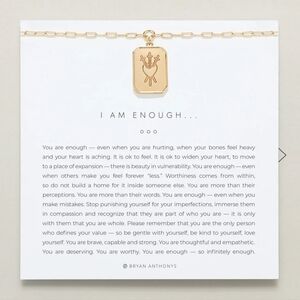 Bryan Anthonys I AM ENOUGH... 14K finish Necklace